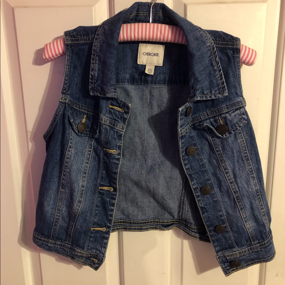 A kids jean vest